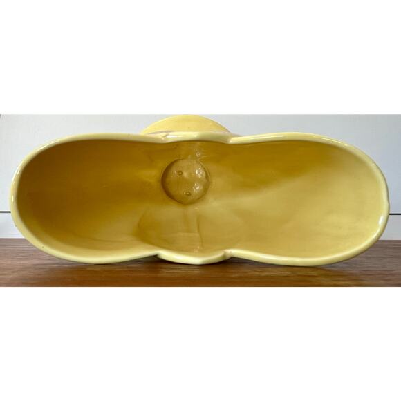 Royal Haeger Glazed Ceramic Yellow Brown Tulip Vase Ceramic Blended Beaded Base - Picture 12 of 13